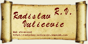 Radislav Vulićević vizit kartica